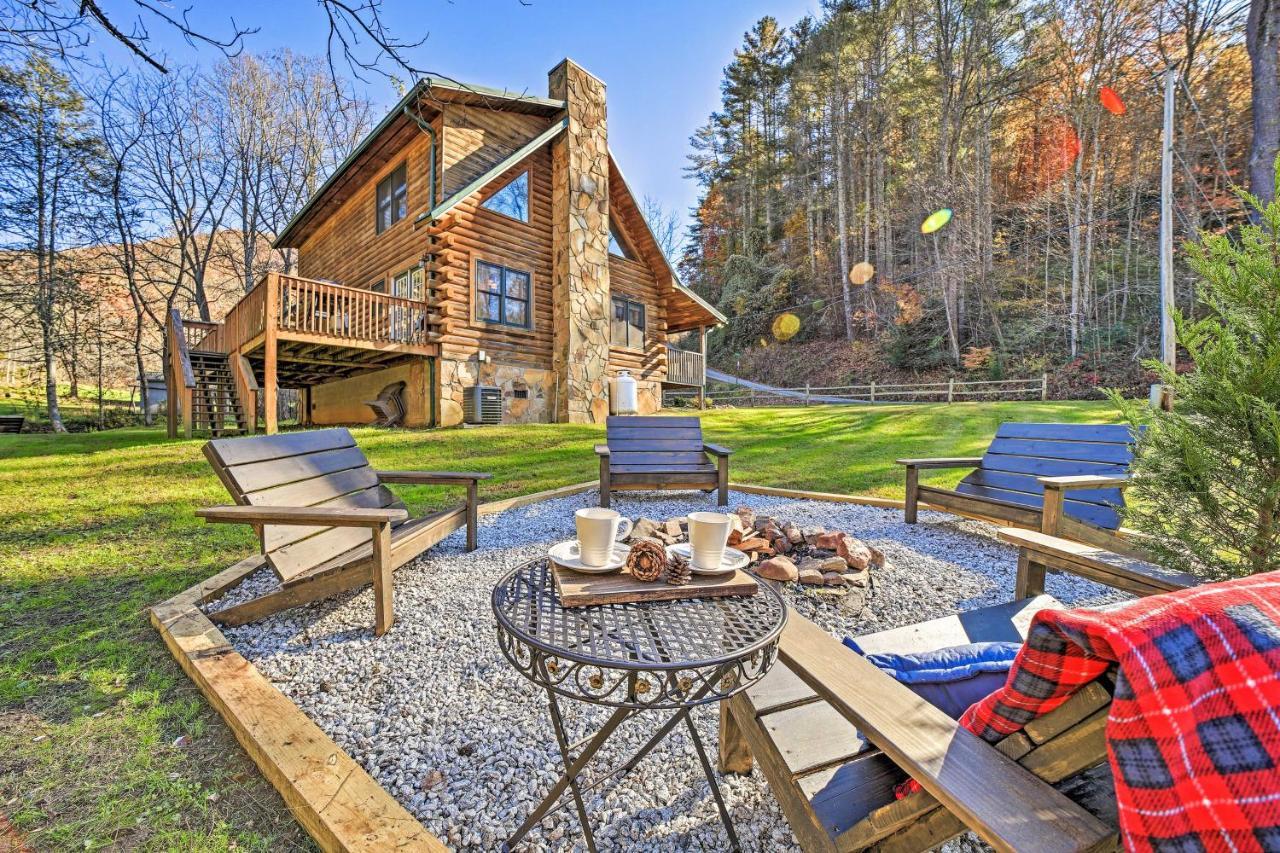 הוילה Creekside Bryson City Cabin With Private Hot Tub מראה חיצוני תמונה