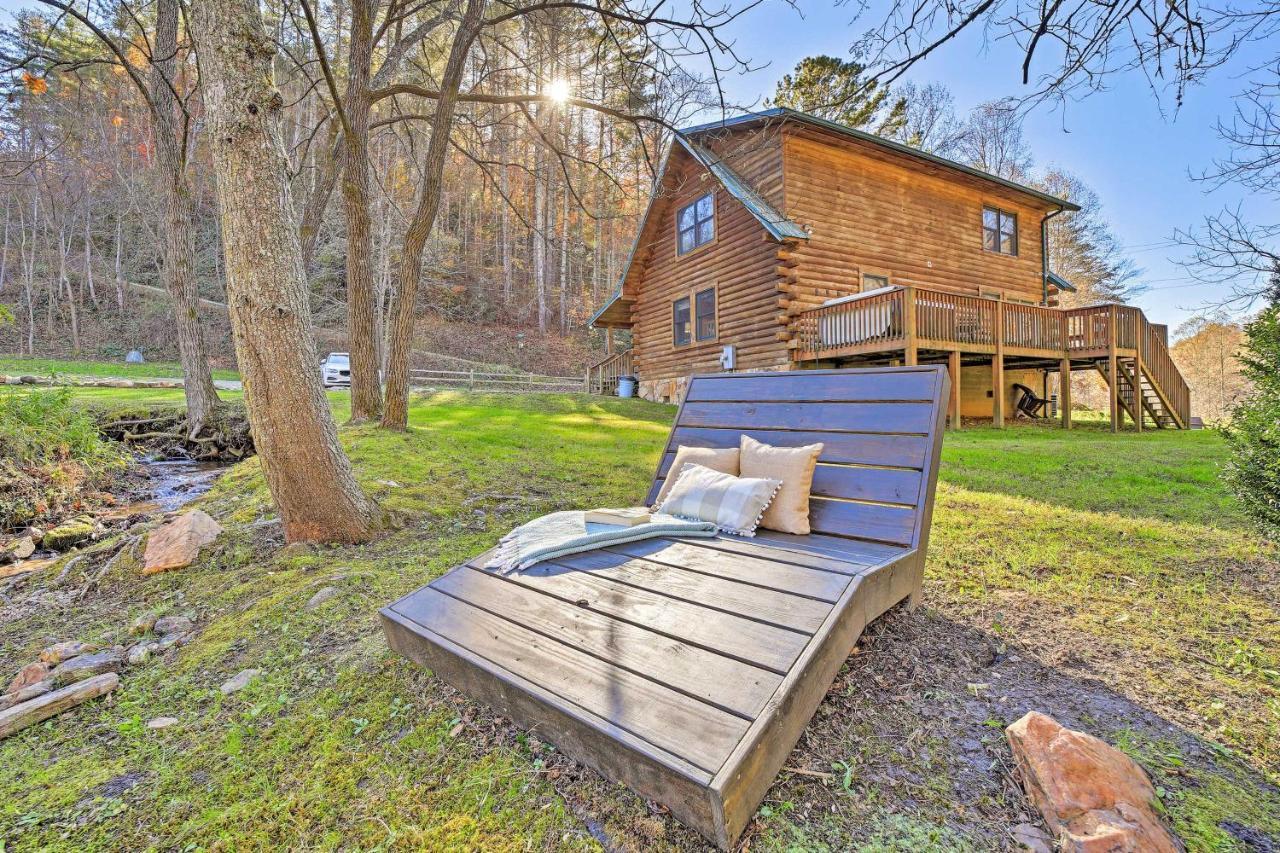 הוילה Creekside Bryson City Cabin With Private Hot Tub מראה חיצוני תמונה